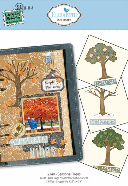 Elizabeth Craft Designs Everyday Memories Seasonal Trees Die Set - 15 Dies