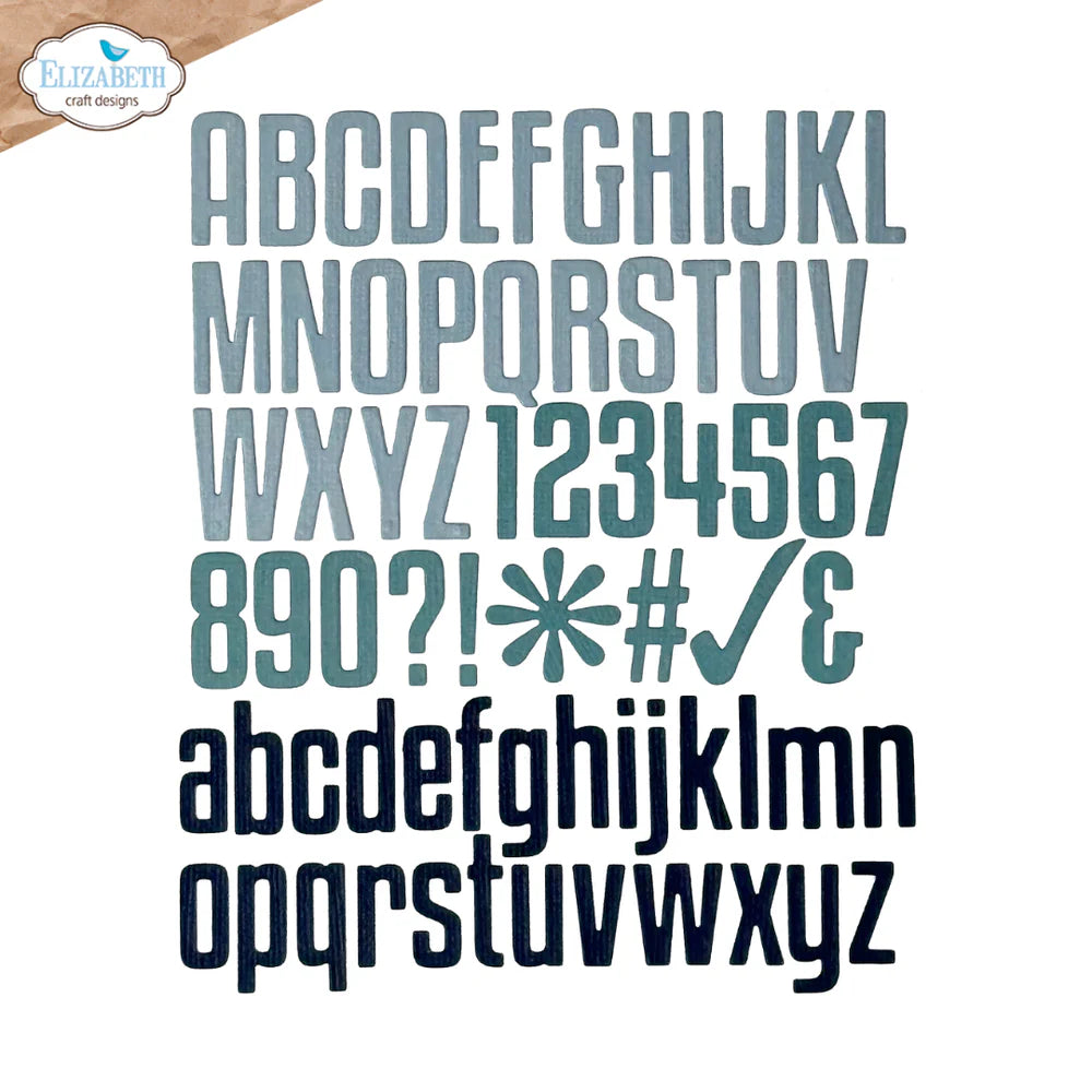 Elizabeth Craft Designs Everyday Memories Tall & Bold Alphabet Die Set - 68 Dies