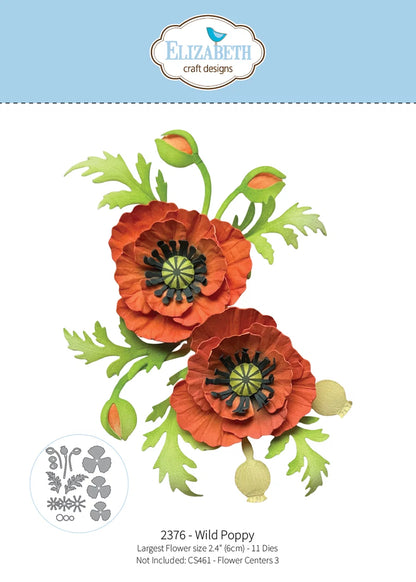 Elizabeth Craft Designs Bloom Wildly Wild Poppy Die Set