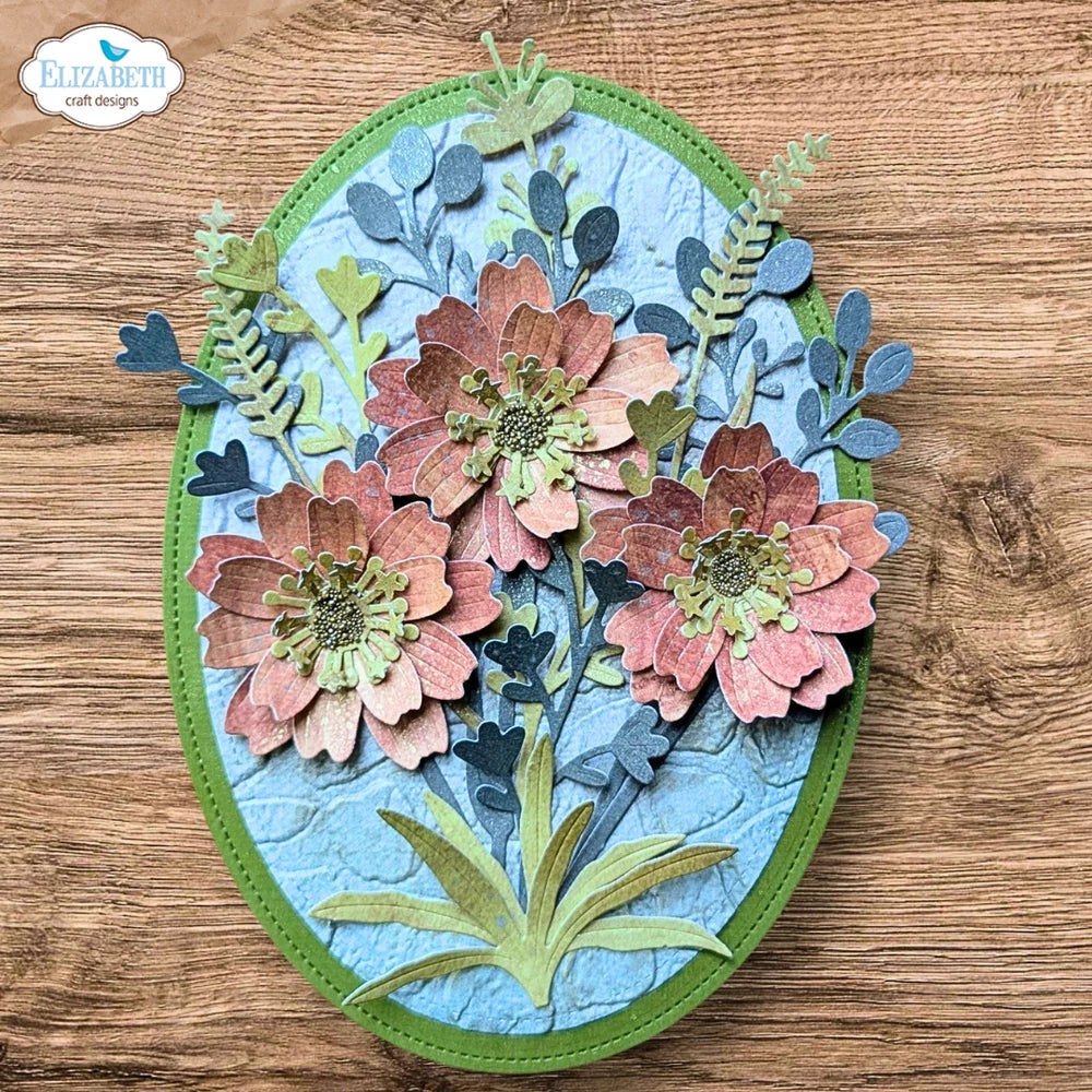 Elizabeth Craft Designs Bloom Wildly Floral Greenery #4 Die Set