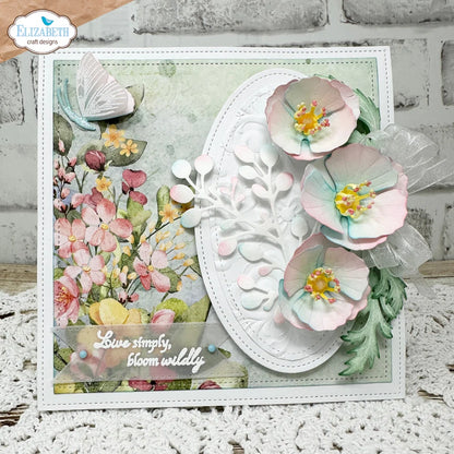 Elizabeth Craft Designs Bloom Wildly Sitched Ovals Die Set