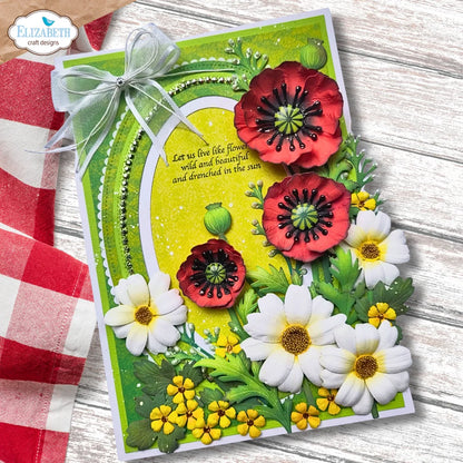 Elizabeth Craft Designs Bloom Wildly Sitched Ovals Die Set