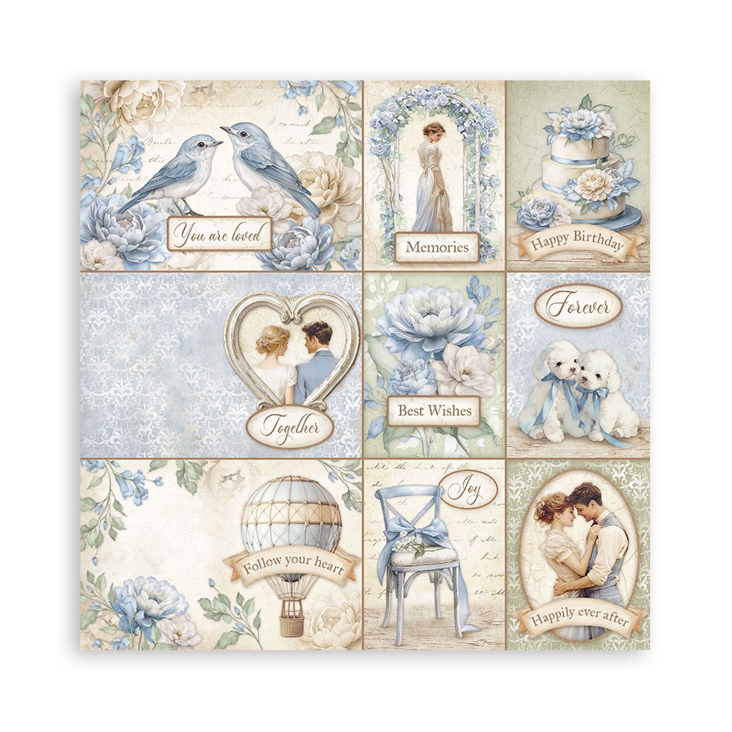 Stamperia Timeless 8"x8" Double Sided Scrapbook Pad
