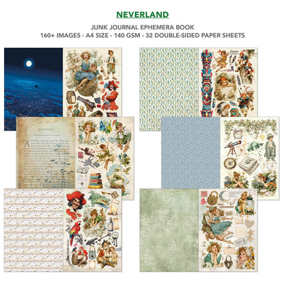 Ciao Bella Neverland Junk Journal and Ephemera A4 Book