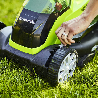 Greenworks 48V 36cm Cordless Lawnmower with 2 x 2Ah Batteries & Twin Charger