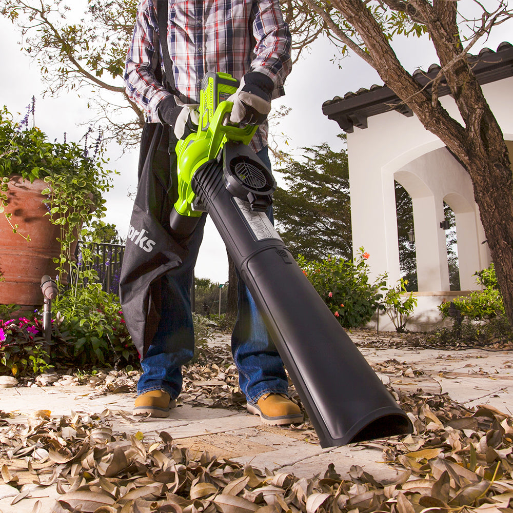 Greenworks 40V DigiPro Blower & Vacuum Kit – Two 2Ah Batteries – product detail or in-use view