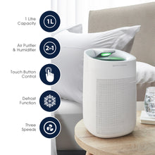 Spear & Jackson 48845 2 in 1 Air Purifier and Dehumidifier with HEPA Filter, 3 Speeds & Touch Screen Display