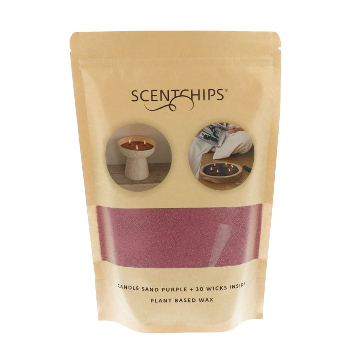500g candle sand included in Scentchips by Parks Pebble Clay White Bowl & Purple Candle Sand Kit 500g