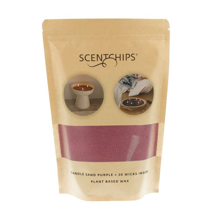 500g candle sand included in Scentchips by Parks Pebble Clay White Bowl & Purple Candle Sand Kit 500g
