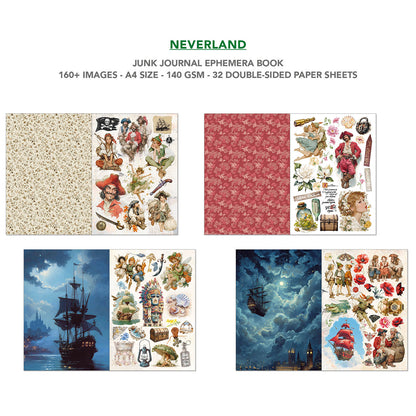 Ciao Bella Neverland & Yellowstone Junk Journal and Ephemera A4 Book Set