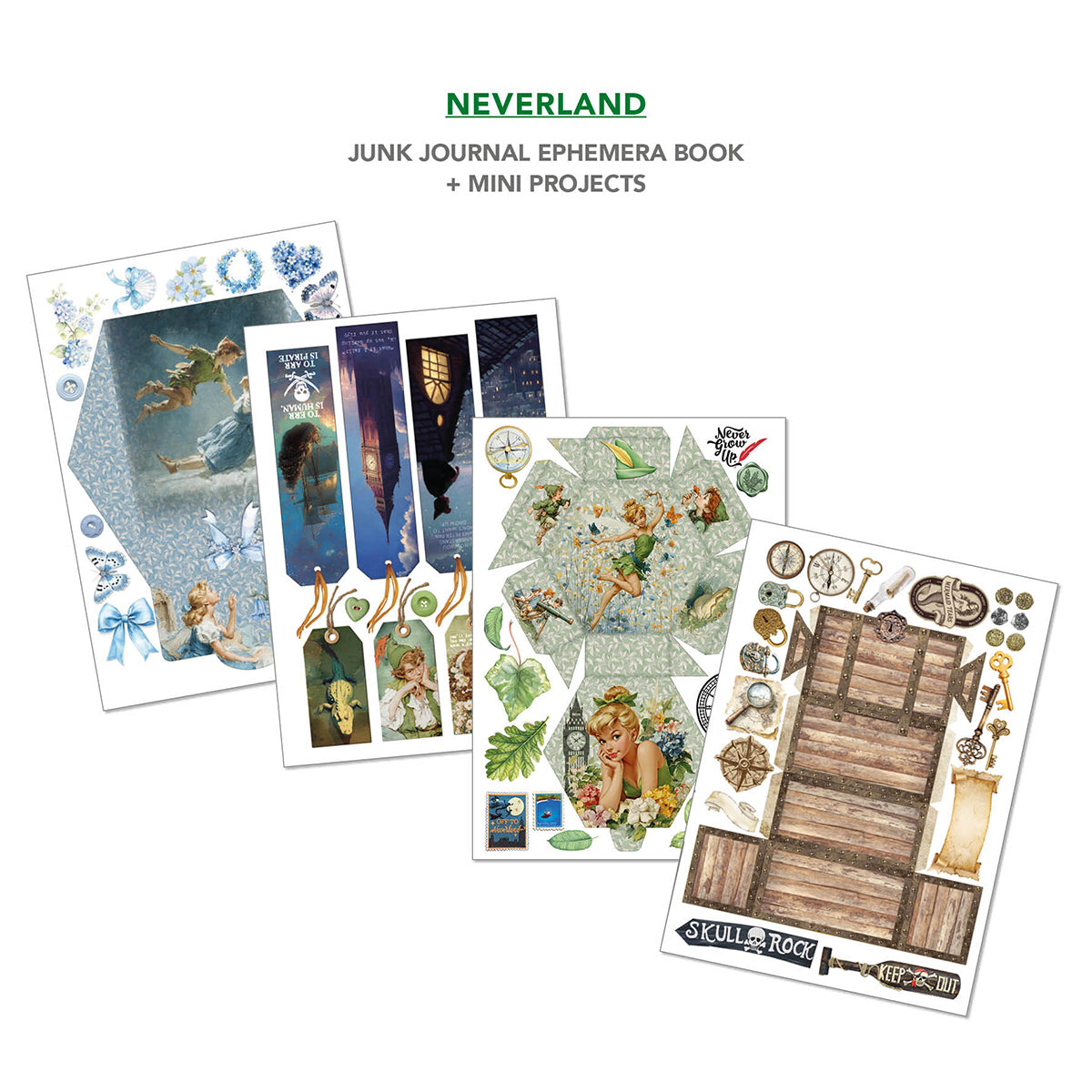 Ciao Bella Neverland & Yellowstone Junk Journal and Ephemera A4 Book Set