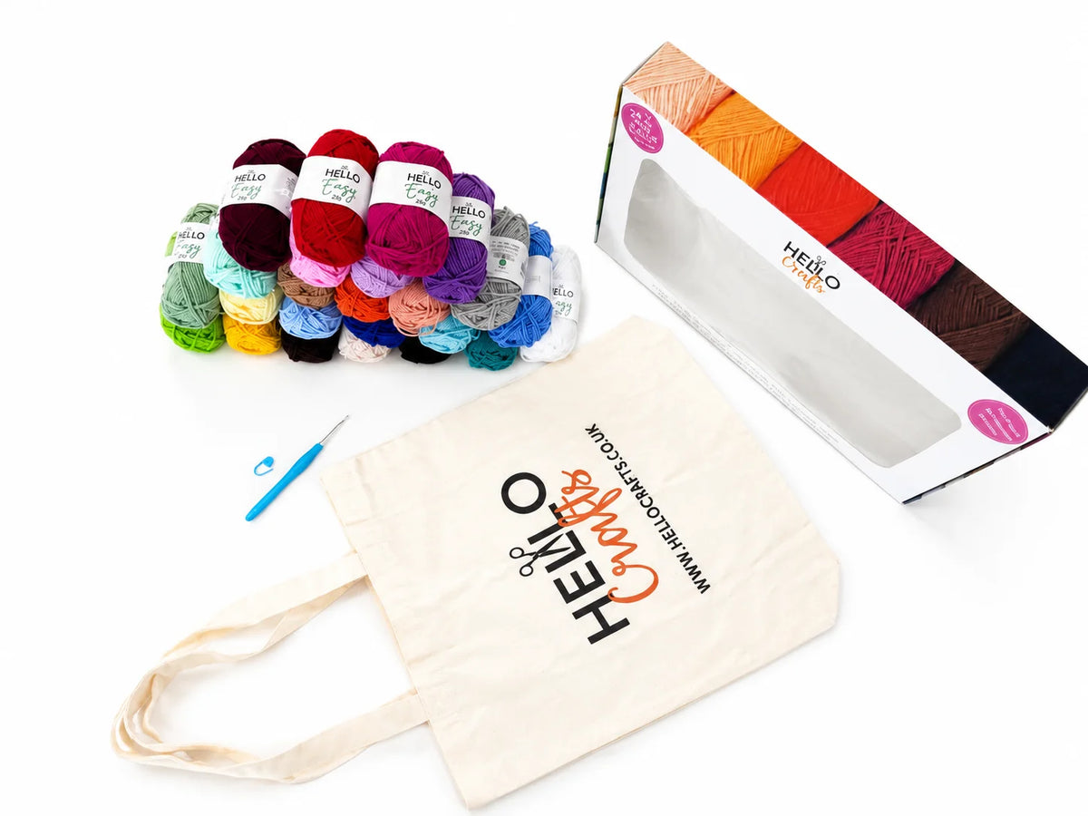 Hello Crafts Easy Gift Box - 24 x 25g Easy Yarn