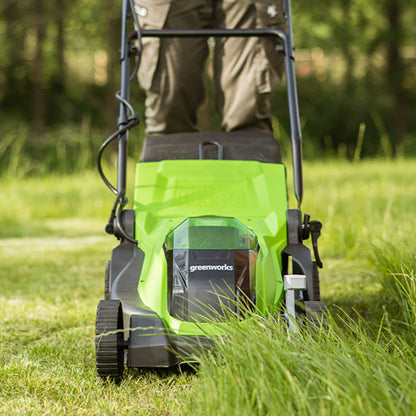 Greenworks 48V 36cm Cordless Lawnmower with 2 x 2Ah Batteries & Twin Charger