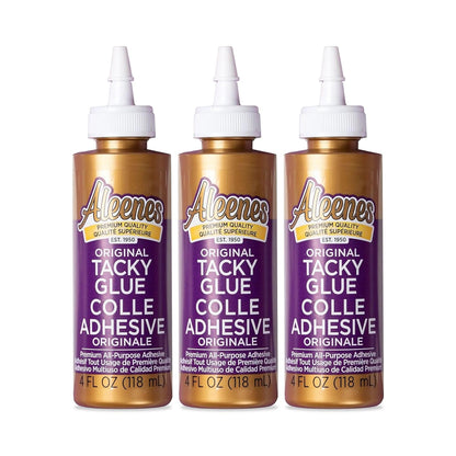 Aleene's Premium Super Strong Original Tacky Glue - 3 x 4oz Bottles