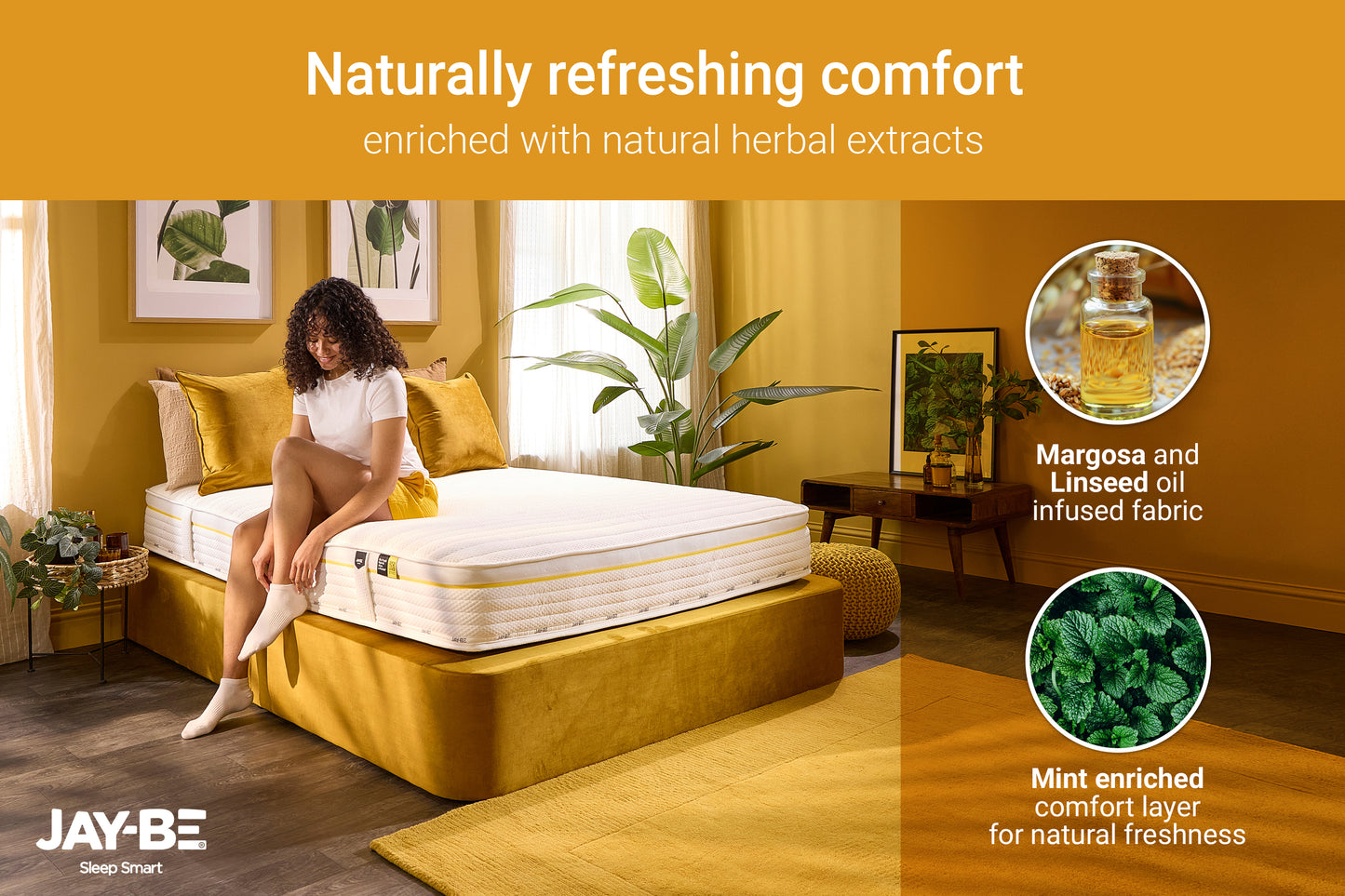 Jay-Be Bio Fresh Hybrid 2000 Pocket Sprung UK Made Single Mattress