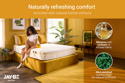Jay-Be Bio Fresh Hybrid 2000 Pocket Sprung UK Made Single Mattress