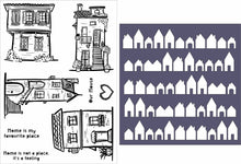 Funky Fossil Our House A5 Stamp Set and In the Neighbourhood 6x6" Stencil