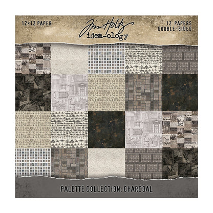 Tim Holtz Idea-ology Palette Papers Final Release Collection – 72 Sheets (12" x 12" & 8" x 8")