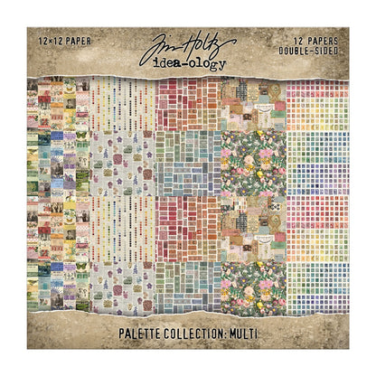 Tim Holtz Idea-ology Palette Papers 12"x12" Multi