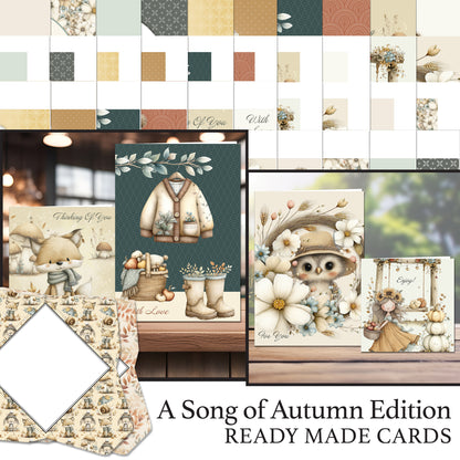 The Crafty Witches Ready Made Cards A Song for Autumn Digital Collection