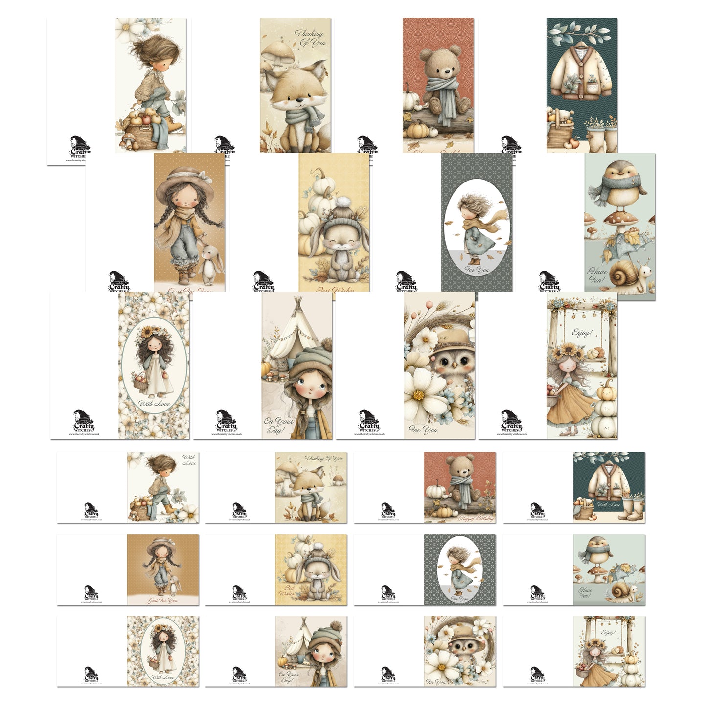 The Crafty Witches Ready Made Cards A Song for Autumn Digital Collection