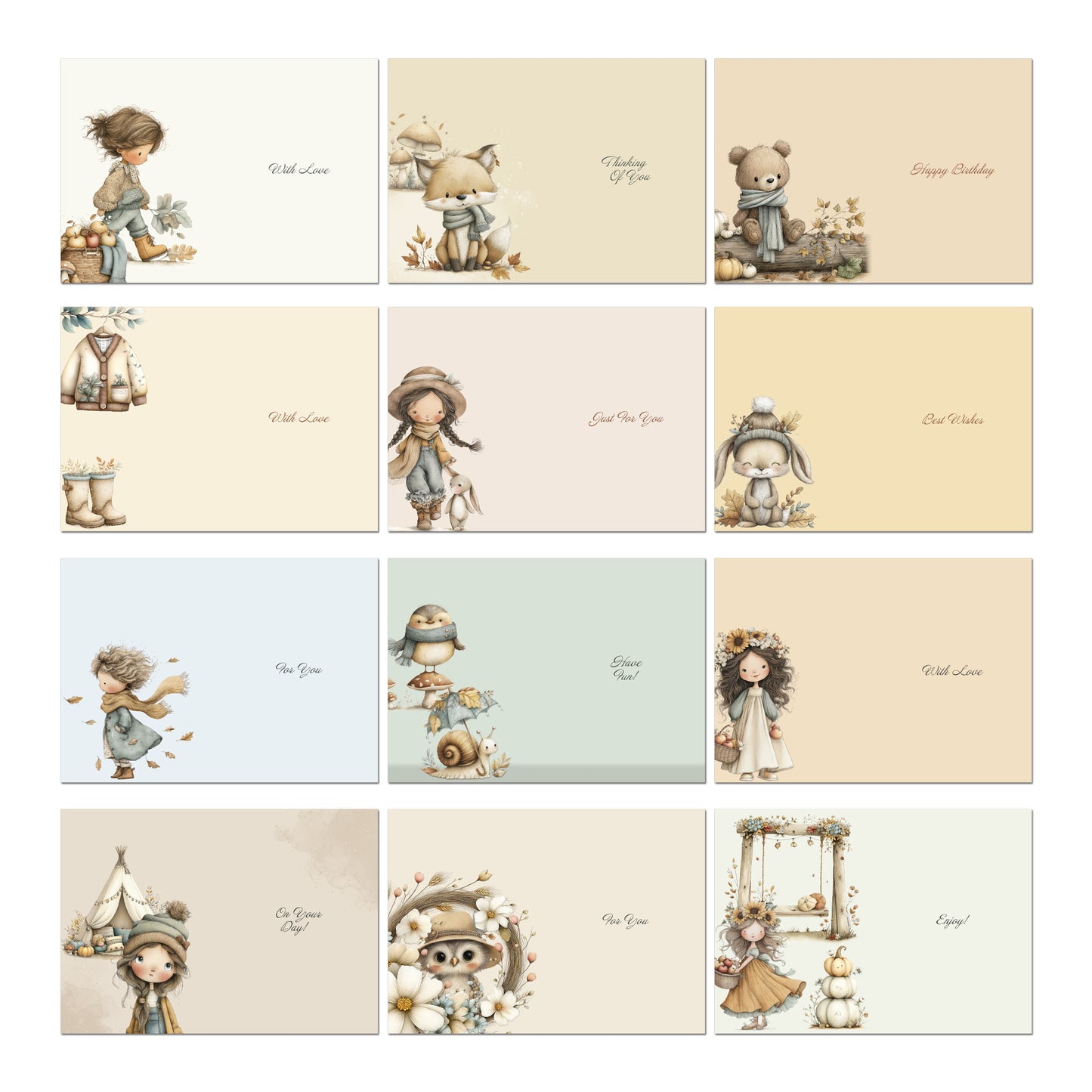 The Crafty Witches Ready Made Cards A Song for Autumn Digital Collection