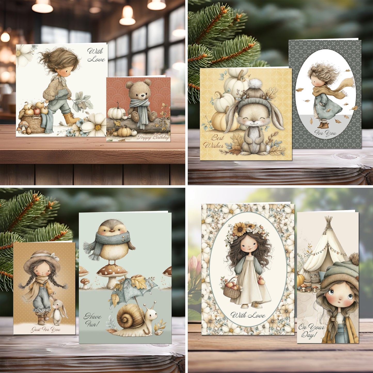 The Crafty Witches Ready Made Cards A Song for Autumn Digital Collection