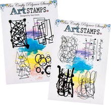 Bee Crafty Art Stamps ~ Art Backgrounds 1 & 2 Bundle