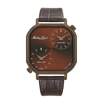 Mathey Tissot Monsoon Dual Time Watch (Rose Gold Plated)