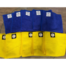 Shelby Pack of 10 High Performance Microfibre Cloths - 5 Blue & 5 Yellow