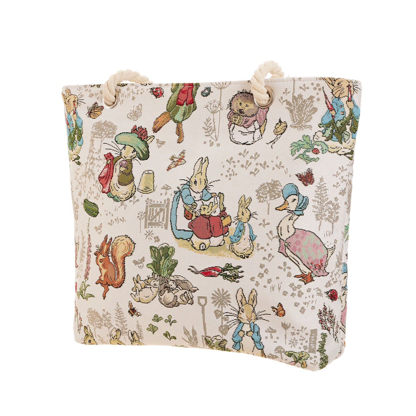 Signare Tapestry Beatrix Potter Peter Rabbit Beach Rope Bag with Cosmetic Bag