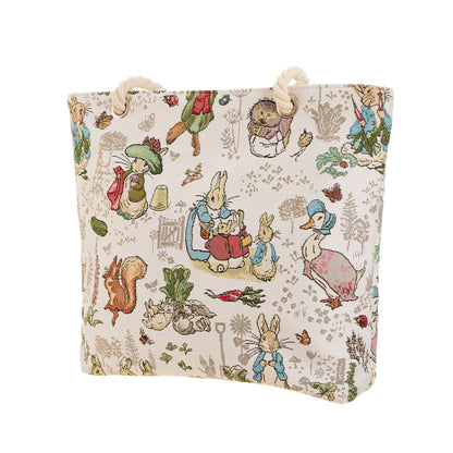 Signare Tapestry Beatrix Potter Peter Rabbit Beach Rope Bag with Cosmetic Bag