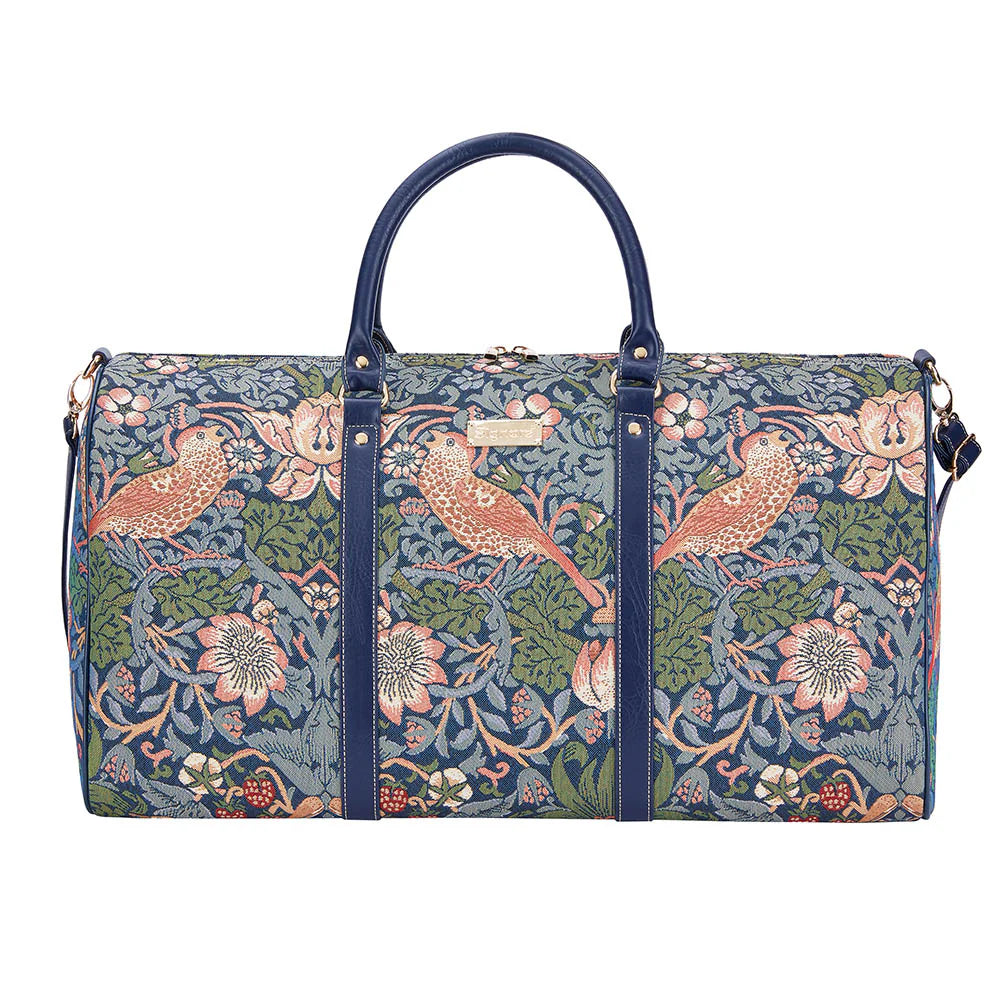 Signare Tapestry William Morris Strawberry Thief Blue Holdall