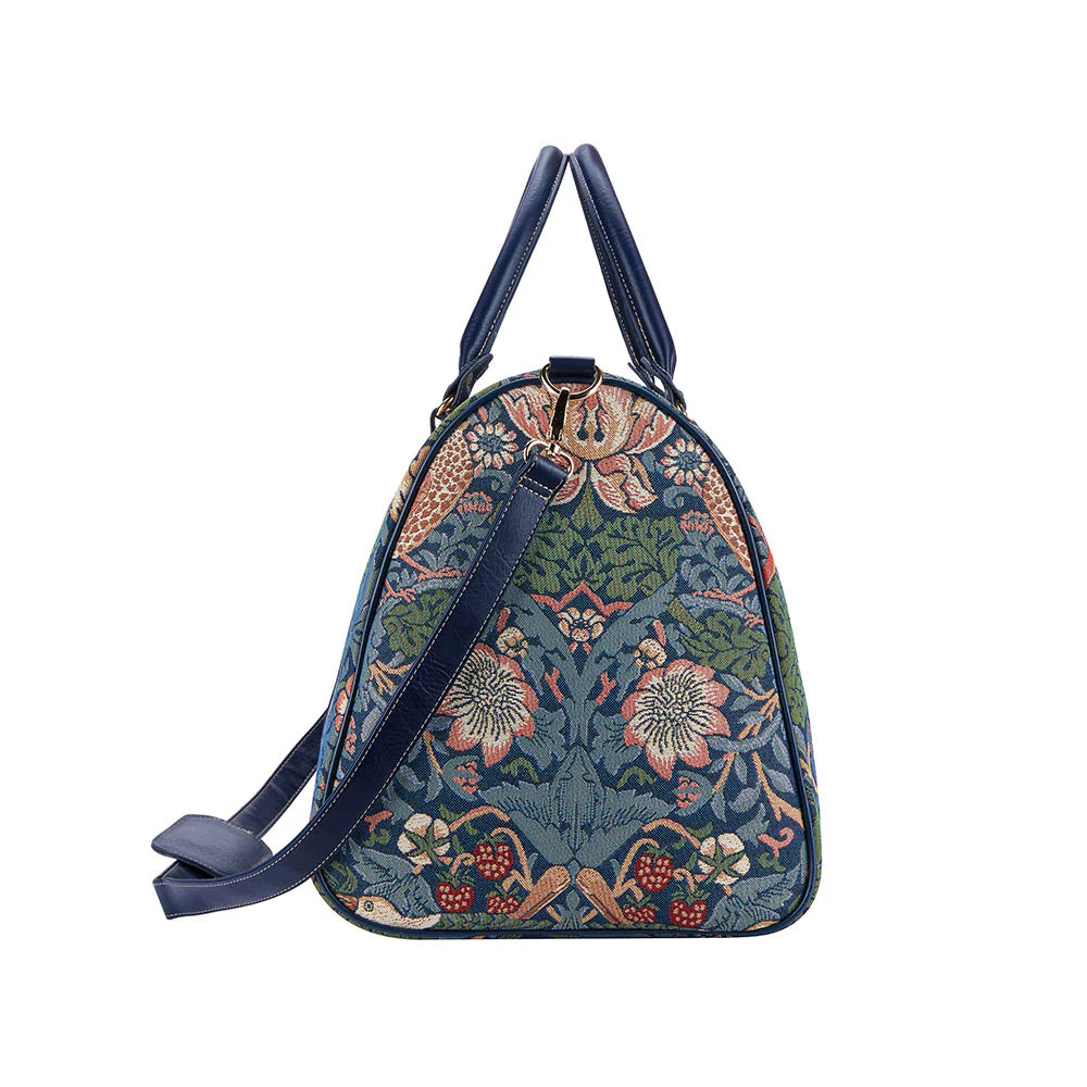 Signare Tapestry William Morris Strawberry Thief Blue Holdall