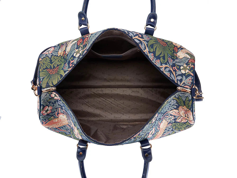 Signare Tapestry William Morris Strawberry Thief Blue Holdall