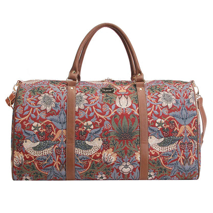 Signare Tapestry William Morris Strawberry Thief Red Holdall
