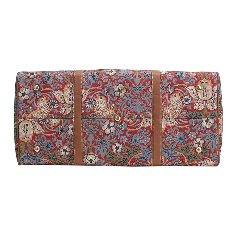 Signare Tapestry William Morris Strawberry Thief Red Holdall
