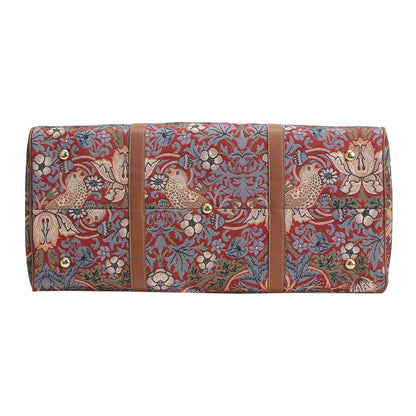 Signare Tapestry William Morris Strawberry Thief Red Holdall