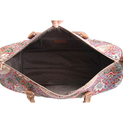 Signare Tapestry William Morris Strawberry Thief Red Holdall