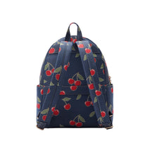 Signare London Large Back Pack Cherry Design in Blue