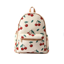 Signare London Large Back Pack Cherry Design in Cream
