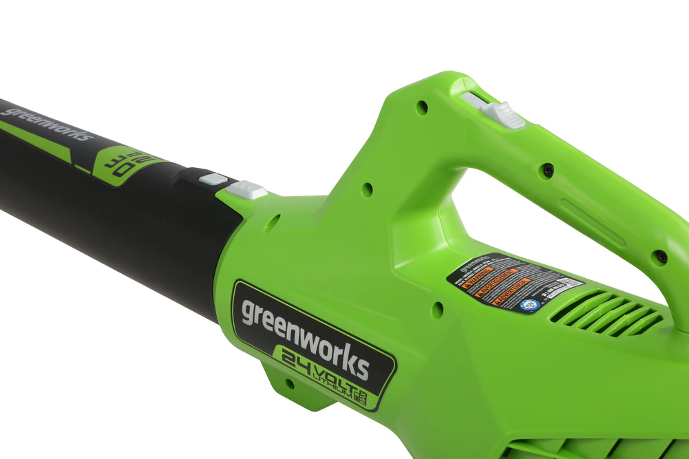 Greenworks 24V Cordless Axial Blower Kit – 2Ah Battery & Charger – product detail or in-use view