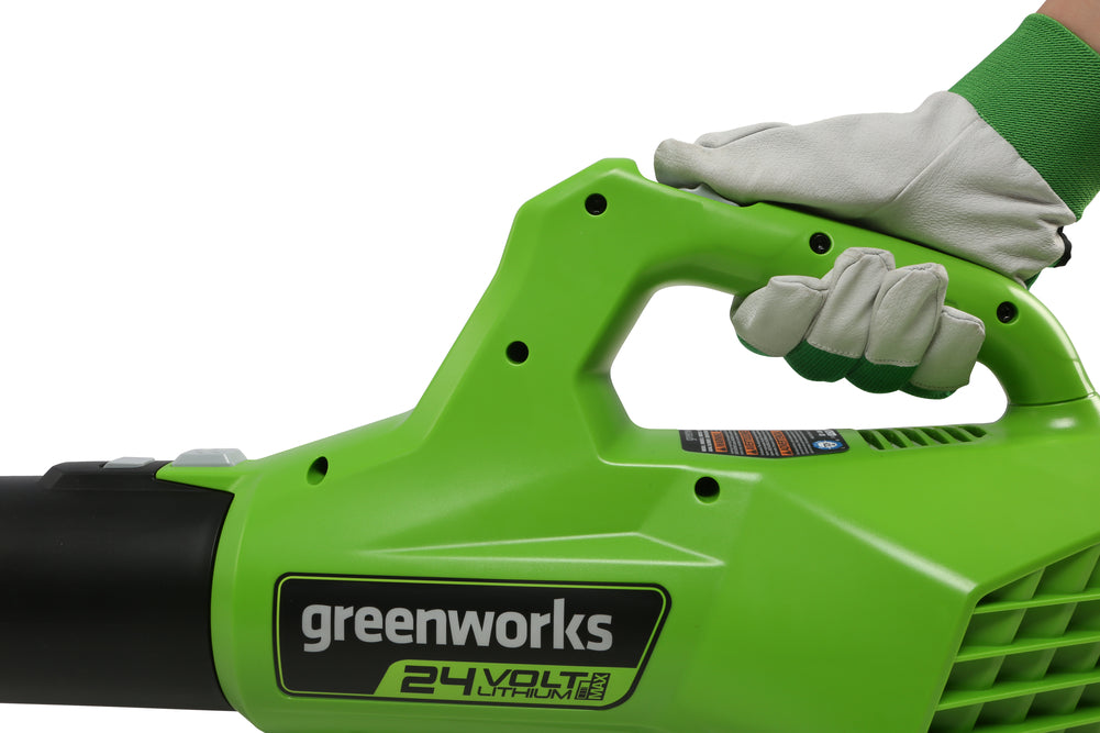 Greenworks 24V Cordless Axial Blower Kit – 2Ah Battery & Charger – product detail or in-use view