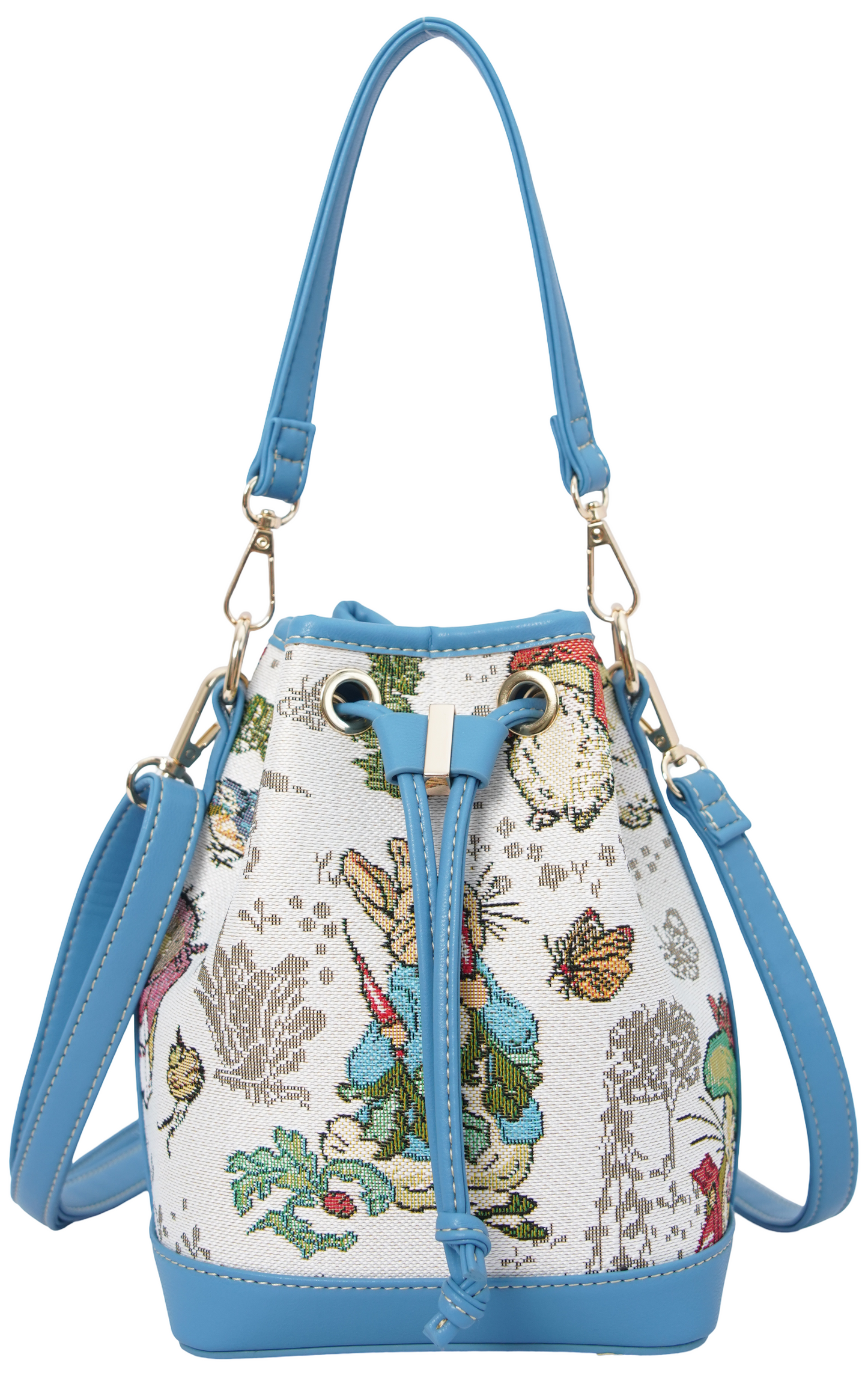 Signare Tapestry Beatrix Potter Peter Rabbit Bucket Bag with Zip Glasses Case