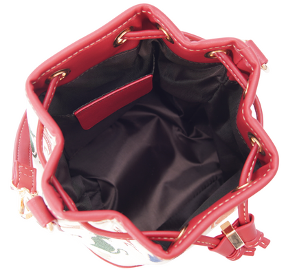 Signare Tapestry Cheeky Cat Bucket Bag with Zip Glasses Case