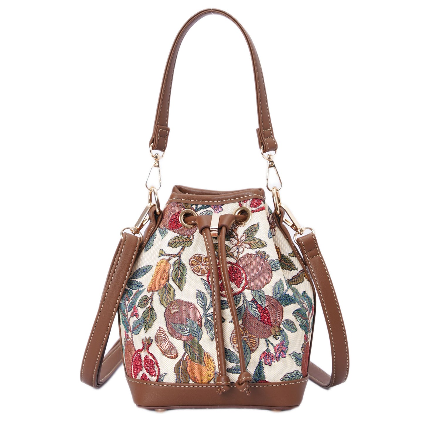 Signare Tapestry William Morris Pomegranate & Lemon Bucket Bag with Glasses Case