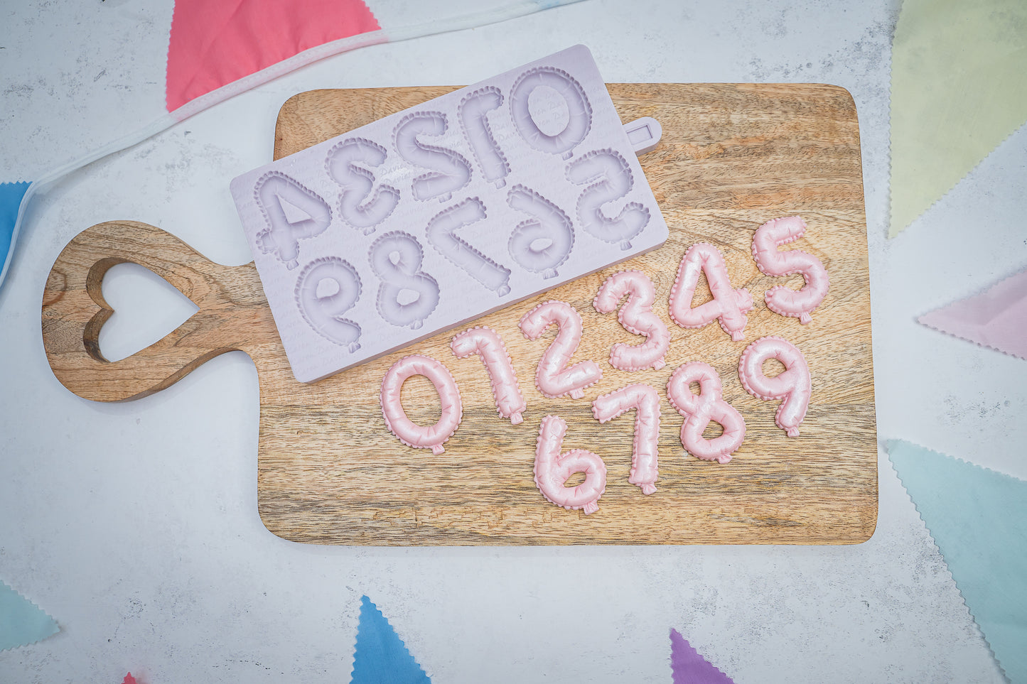 Karen Davies Sugarcraft Balloon Numbers Silicone Mould