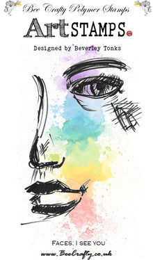 Bee Crafty Art Stamps Faces - I See You