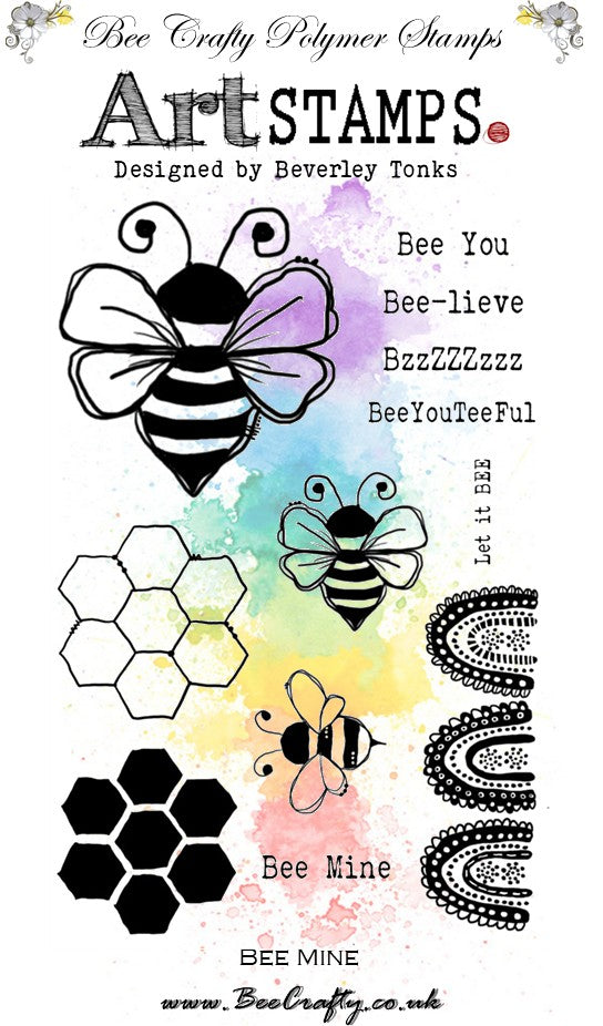Bee Crafty A6 Art Stamps - Bee Mine