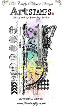 Bee Crafty A6 Art Stamps - Butterfly Stitch